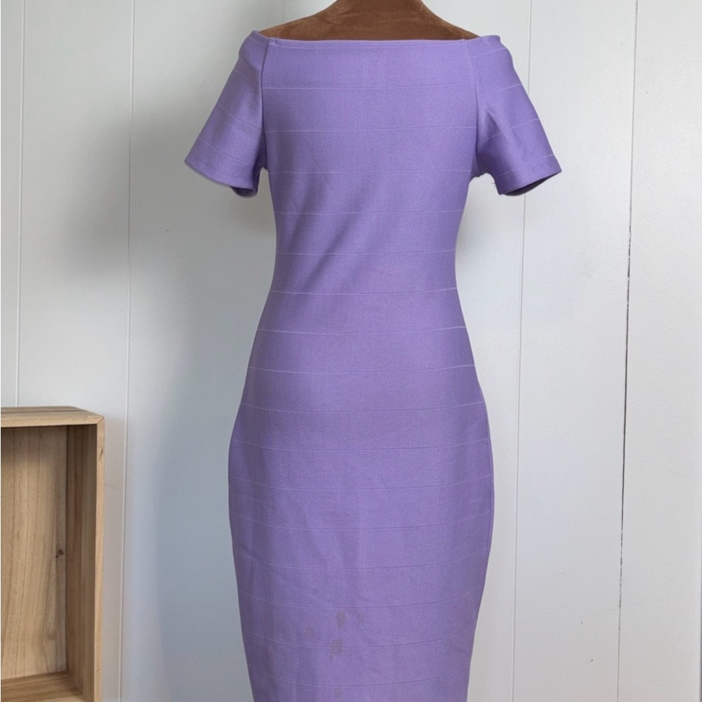 70’s‎ inspired by Love J Sz Large purple off the shoulder short sleeve bodycon